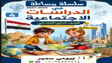 مذكرة الدراسات الاجتماعية الصف الرابع الابتدائي الترم الأول - سلسلة ببساطة 2027